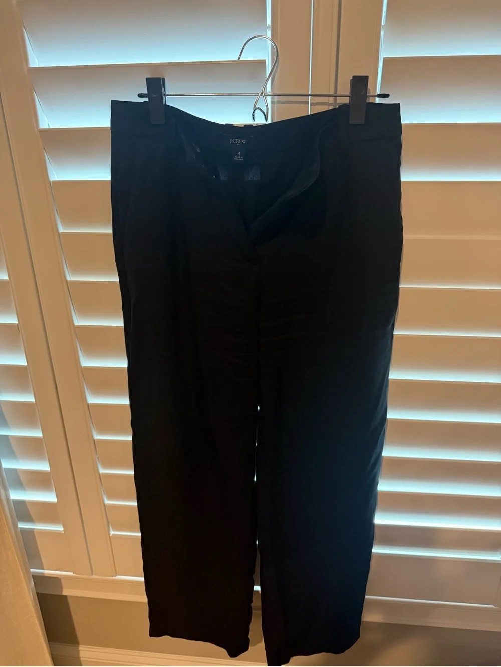 J. Crew Navy Wide-Leg Trousers